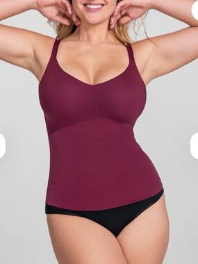 Honeylove Liftwear Cami Shapewear Top Fig Medium Sculpting Smoothing